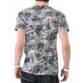 Dye tissu sérigraphie Fashion coton col V hommes T-shirt